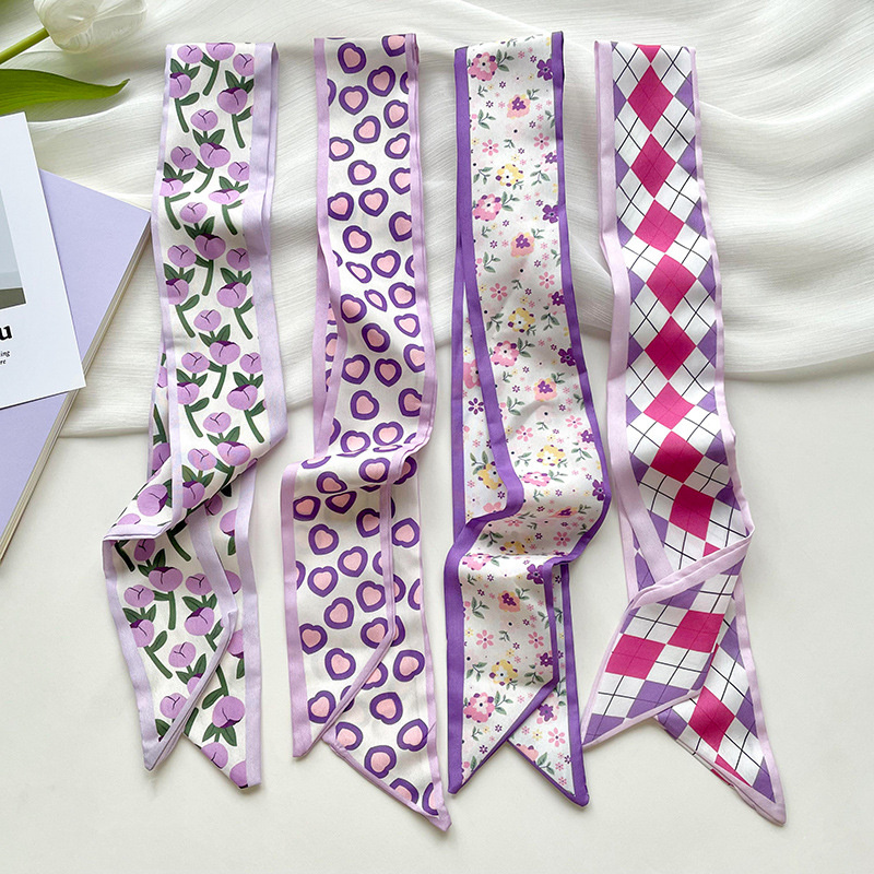 Silk Neck Scarf - Nouveau luxe étroit court femme foulard