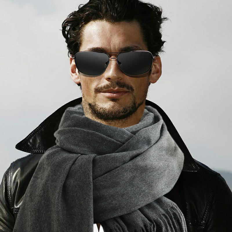 Muffler Men Wool - Écharpe de mode homme hiver chaud