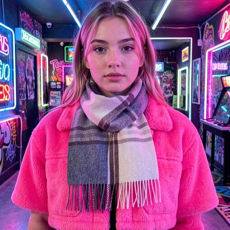 Infinity Scarf Knit - Écharpe de cou épaisse, à motif