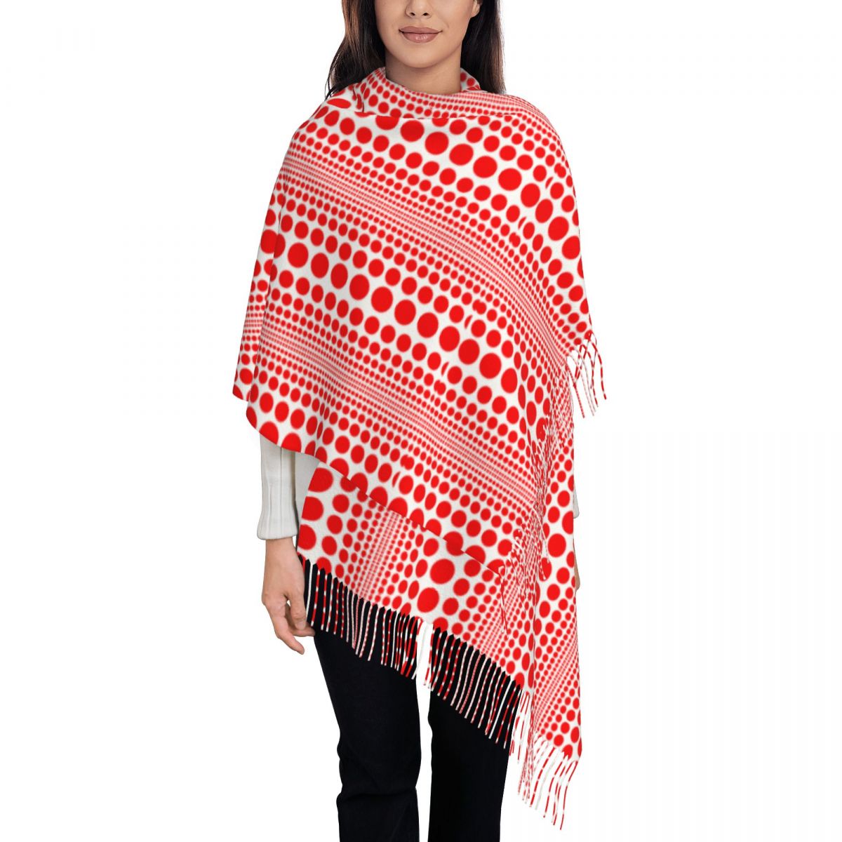 Écharpe à pois rouges Infinity - Infinity Scarf Knit avis et prix