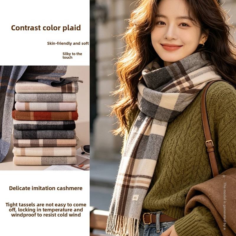 Écharpe de cou épaisse, à moti - Infinity Scarf Knit avis et prix